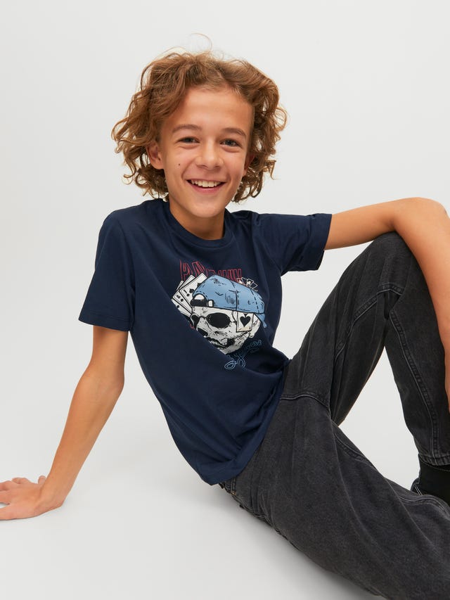 Jack & Jones Nadruk T-shirt Dla chłopców - 12230630