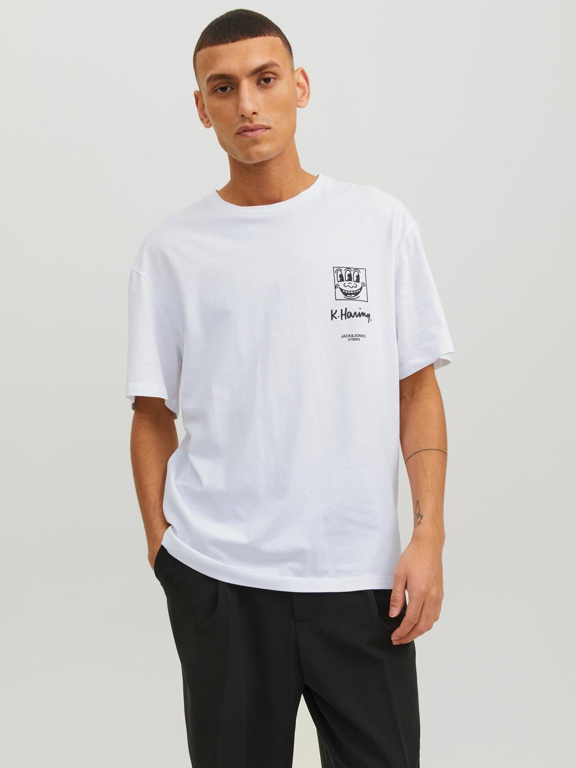 Keith Haring T-shirt Imprimé Col Rond - Jack & Jones - Modalova