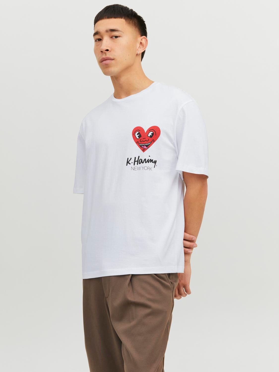 Keith Haring Printed Crew neck T-shirt, White