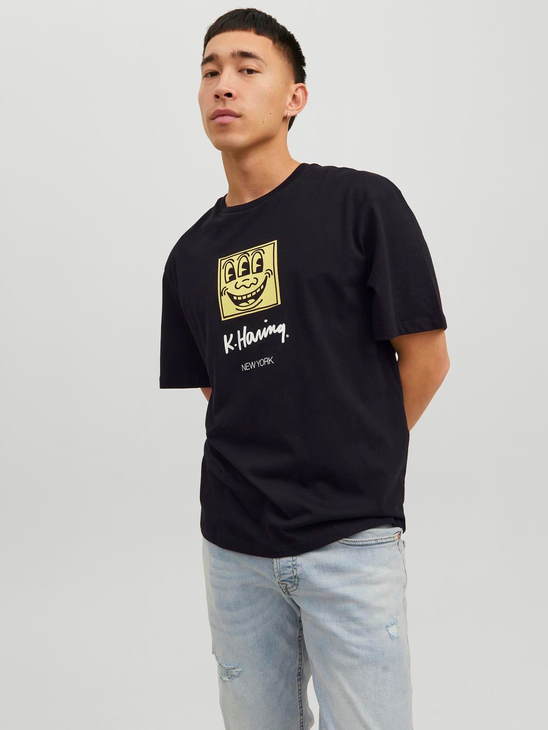 Keith Haring T-shirt Imprimé Col Rond - Jack & Jones - Modalova