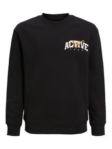 Jack & Jones Printed Crew neck Sweatshirt For boys -Black - 12230689