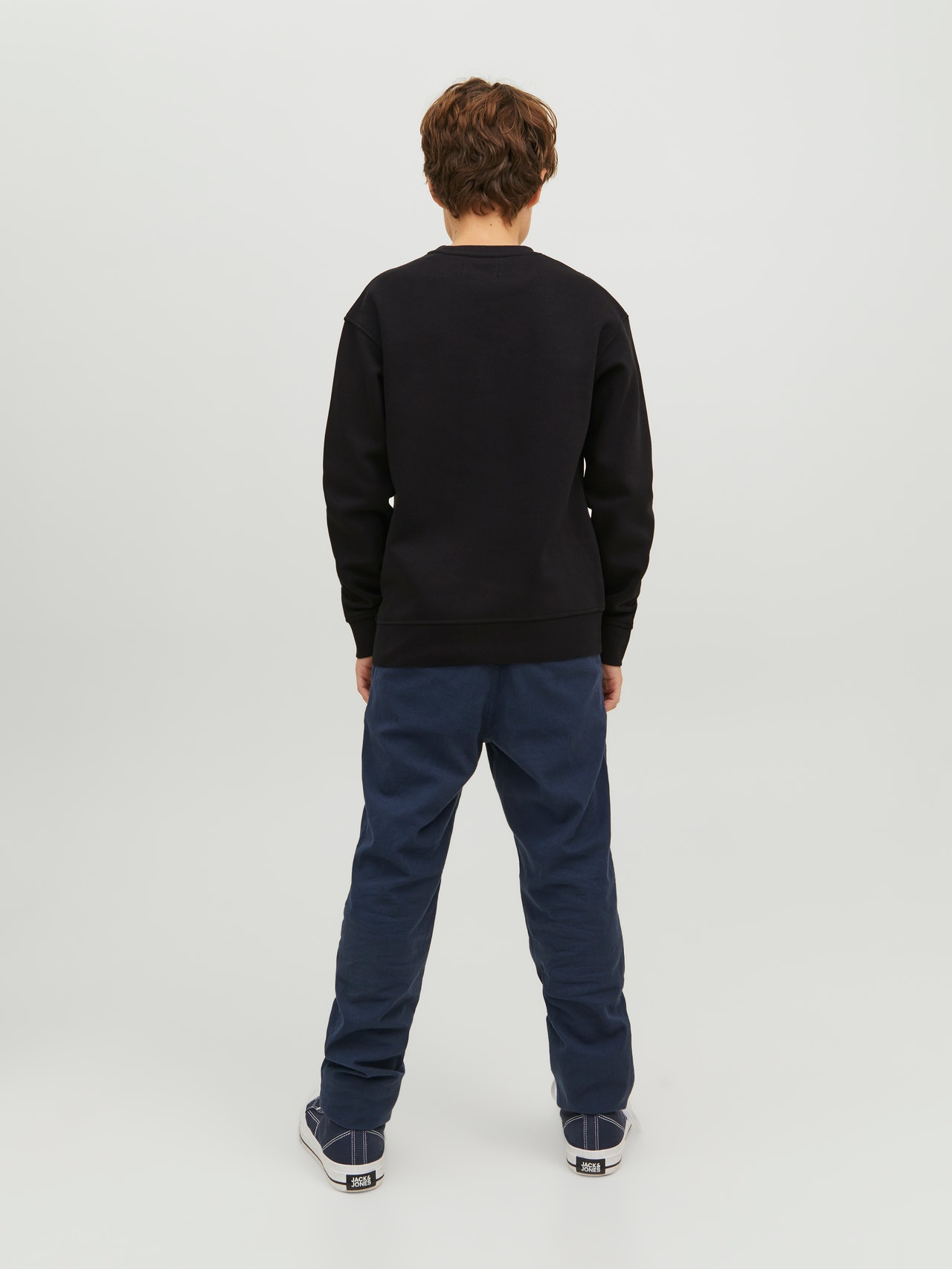 Jack & Jones Printed Crew neck Sweatshirt For boys -Black - 12230689