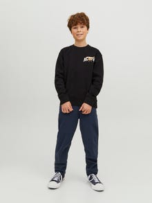 Jack & Jones Printed Crew neck Sweatshirt For boys -Black - 12230689