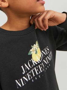 Jack & Jones Logo Crew neck Sweatshirt For boys -Black - 12230705
