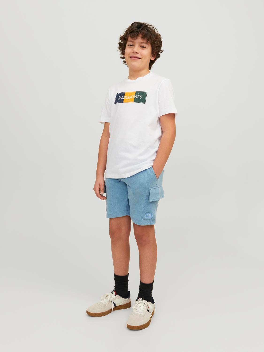 Jack & Jones Regular Fit Prakaito šortai For boys -Mountain Spring - 12230712