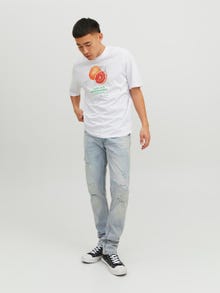 Jack & Jones Potištěný Kruhový výstřih Tričko -White - 12230754