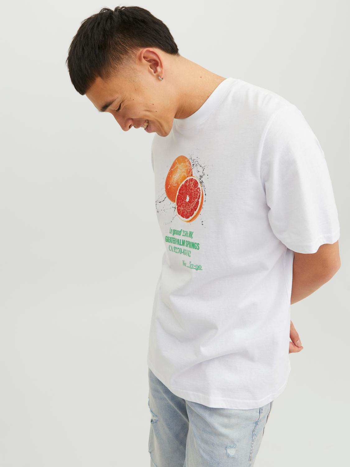 Jack & Jones T-shirt Imprimé Col rond -White - 12230754