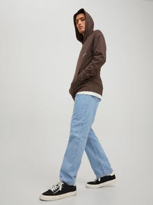 Jack & Jones JJIEDDIE JJORIGINAL MF 710 NOOS Laisvo kirpimo džinsai -Blue Denim - 12230770