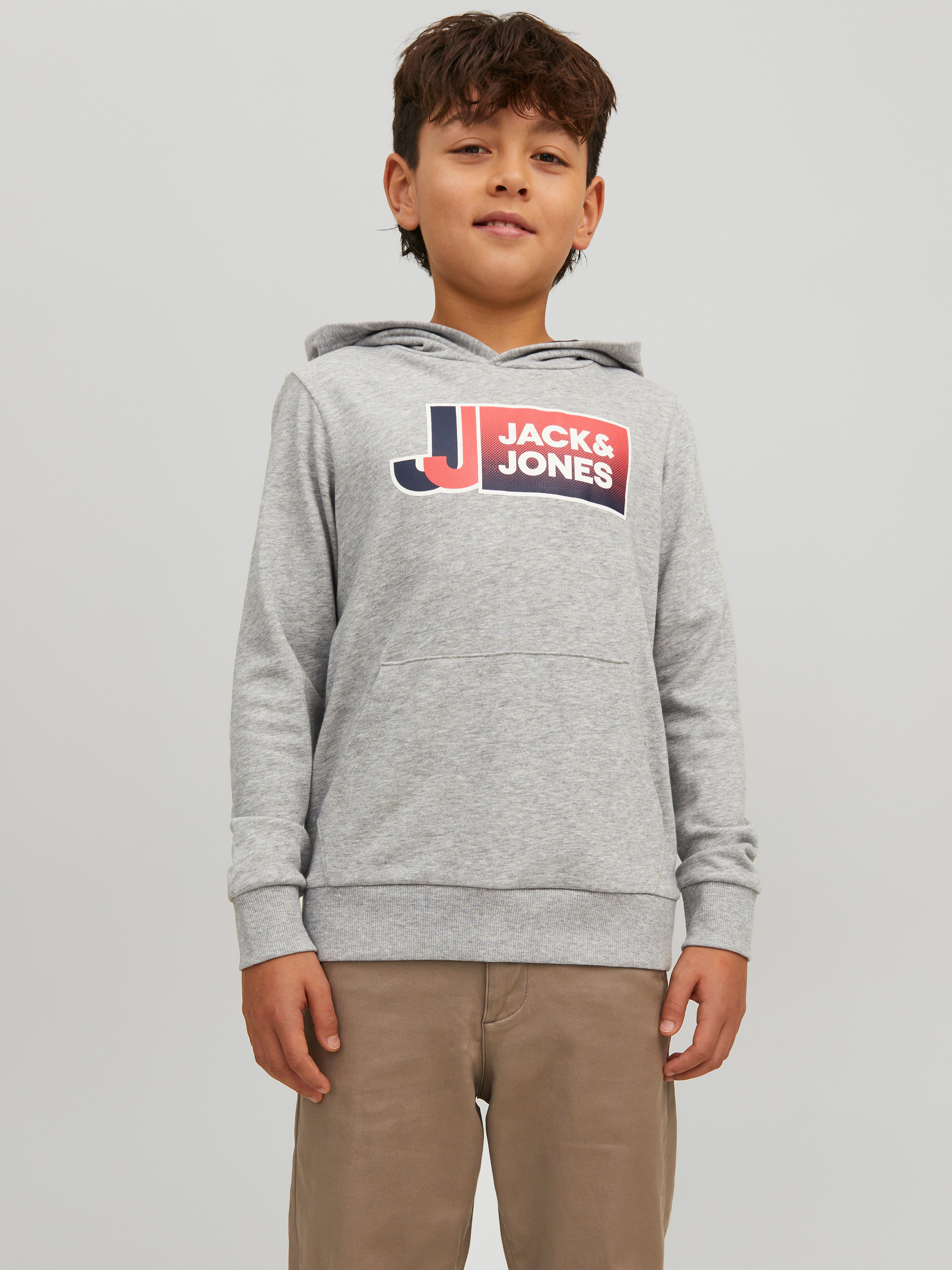 Sweat À Capuche Logo Pour Les Garçons - Jack & Jones - Modalova