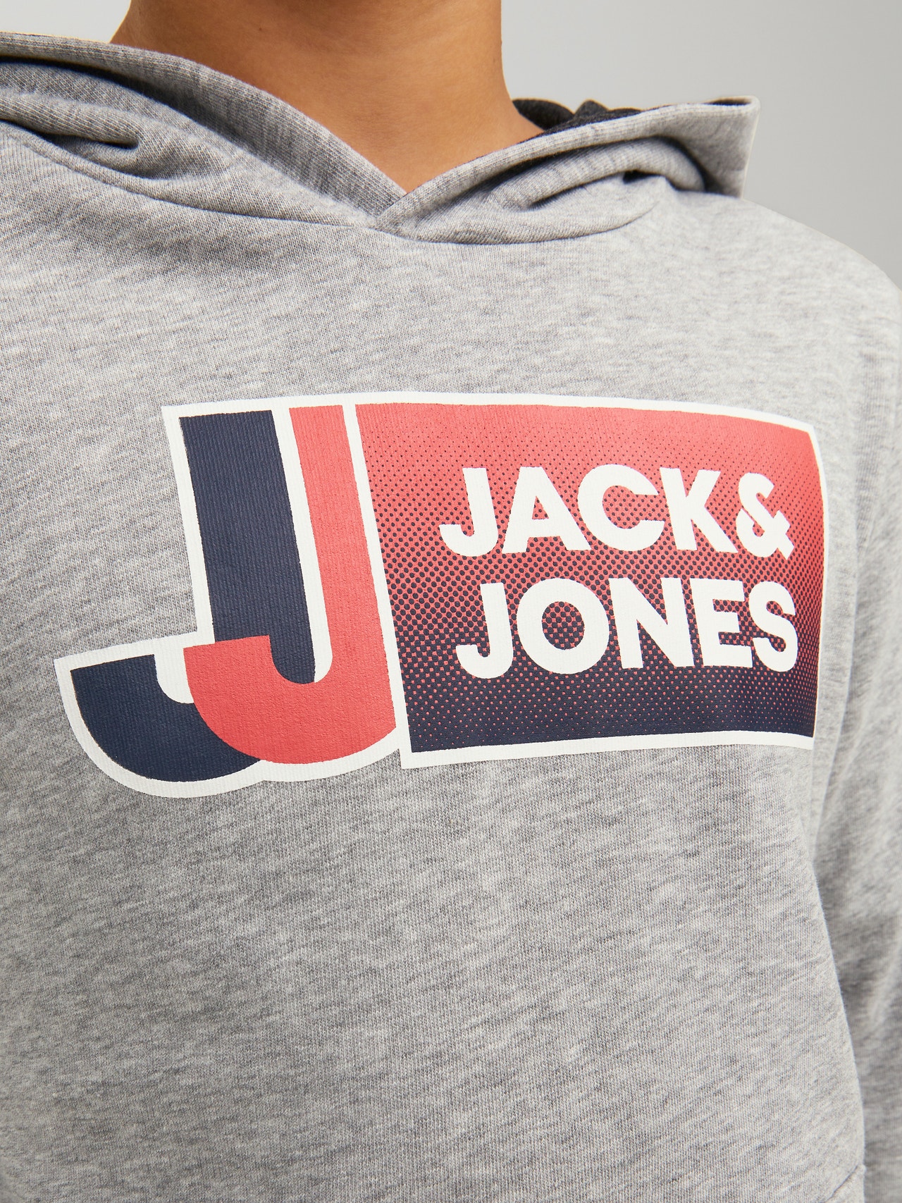 Jack & Jones Junior Red JJ Logo Hoodie