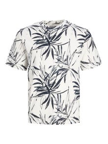 Jack & Jones Poikien Lehtikuvio T-paita -Cloud Dancer - 12230789