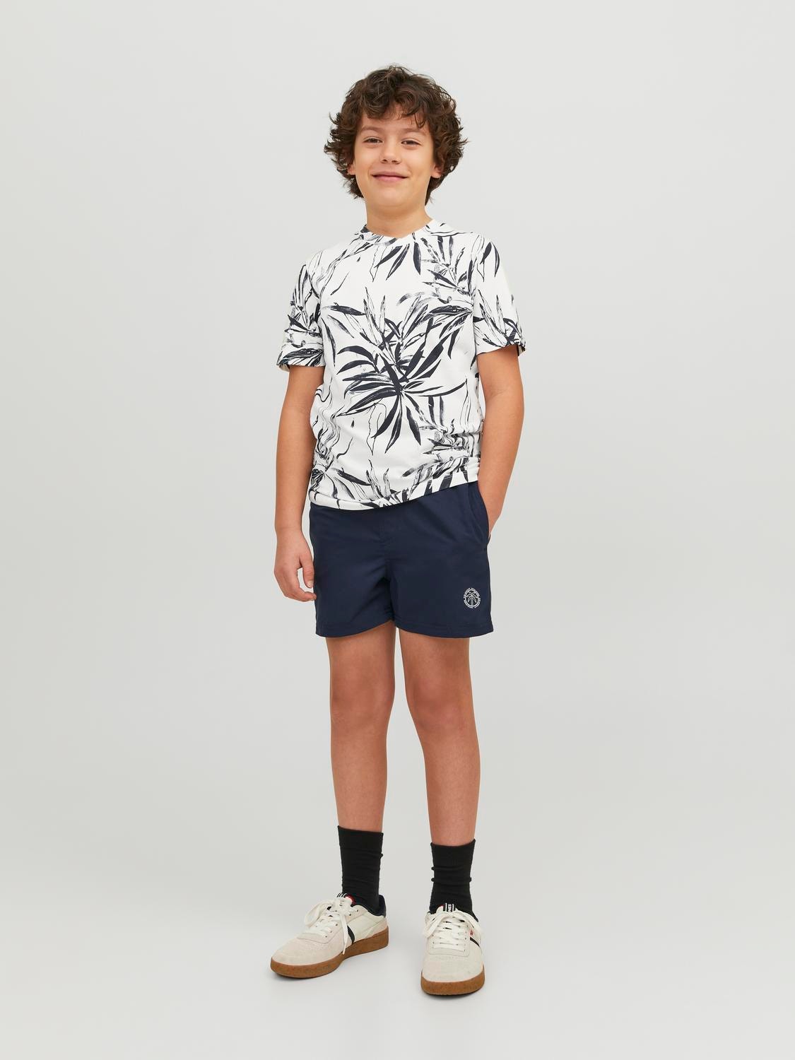 Jack & Jones Blad T-skjorte For gutter -Cloud Dancer - 12230789