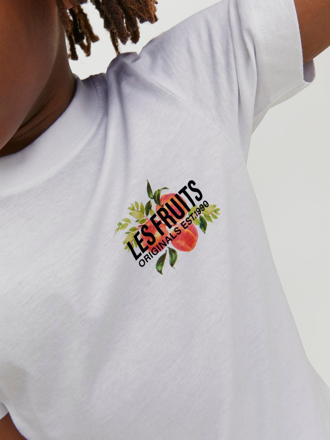 Jack & Jones Fruit T-shirt Voor jongens -Bright White - 12230826