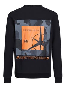 Jack & Jones Gedruckt Sweatshirt mit Rundhals Für jungs -Black - 12230838