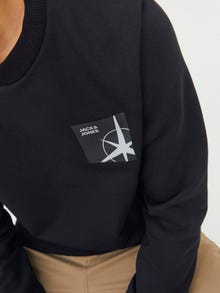 Jack & Jones Printed Crew neck Sweatshirt For boys -Black - 12230838