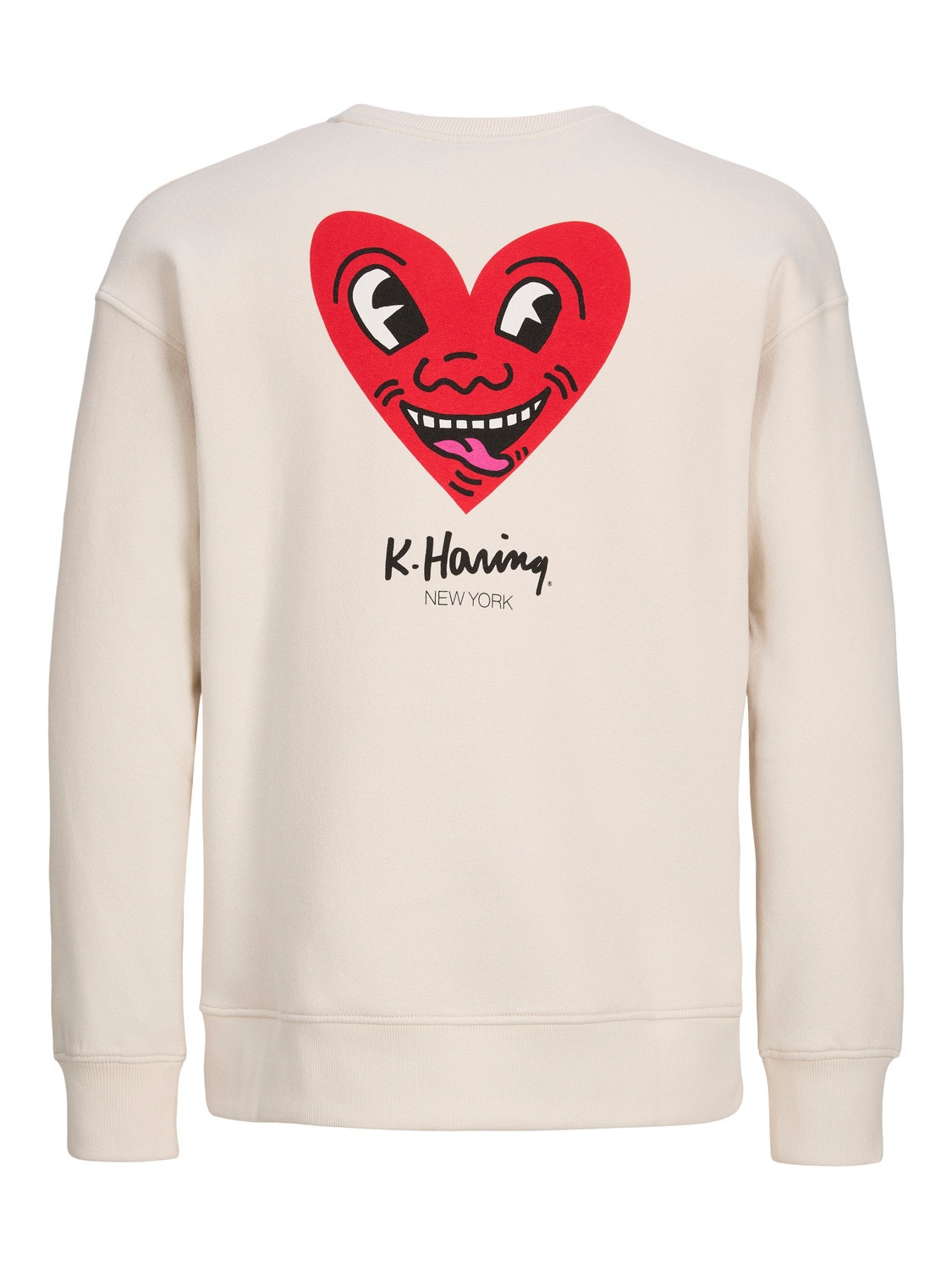 Jack & Jones Keith Haring Bedrukt Sweatshirt met ronde hals -Moonbeam - 12230904