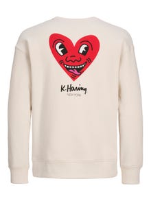 Jack & Jones Keith Haring Tryck Crewneck tröja -Moonbeam - 12230904