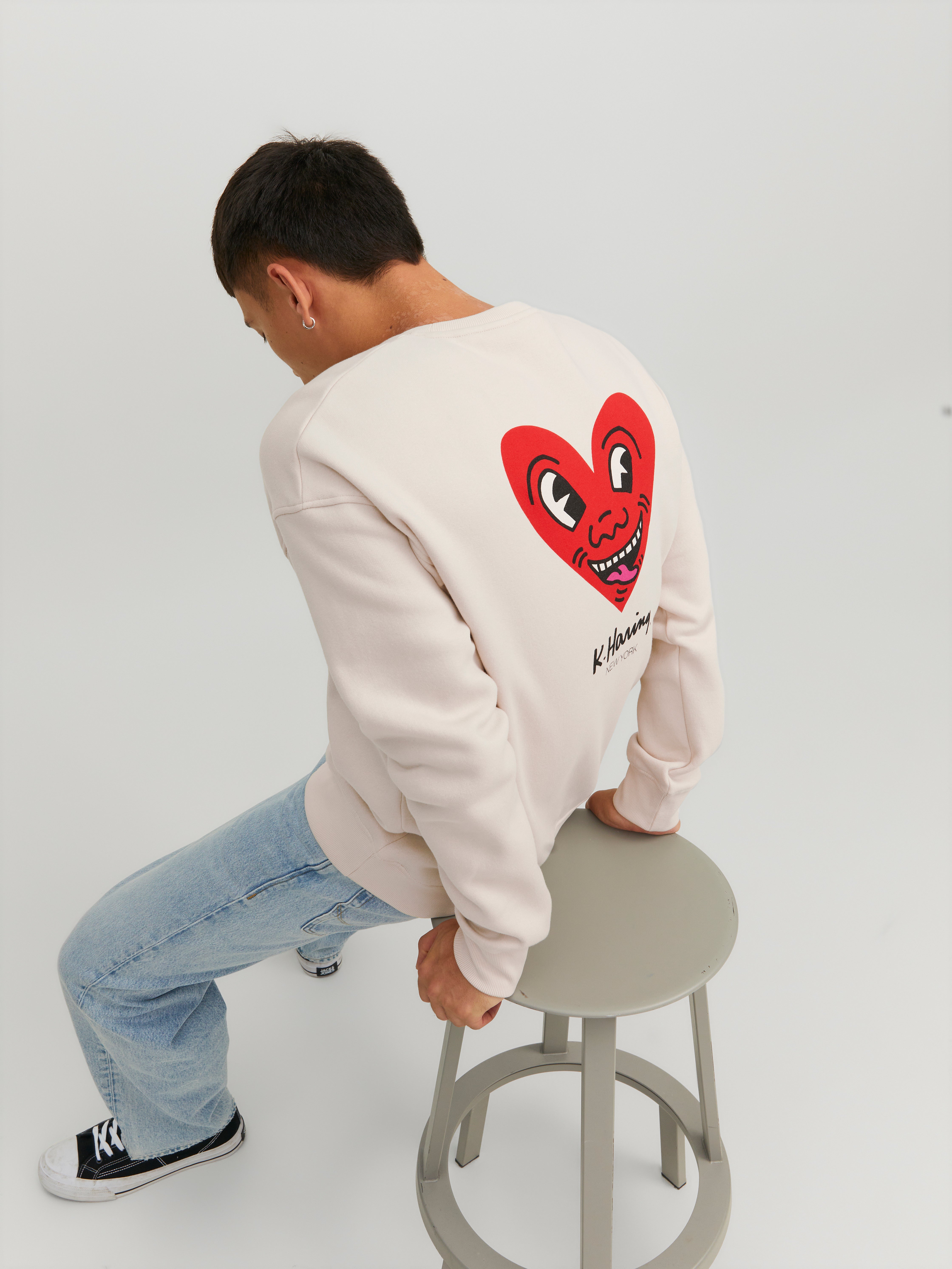 40% Rabatt auf Keith Haring Gedruckt Sweatshirt mit Rundhals 