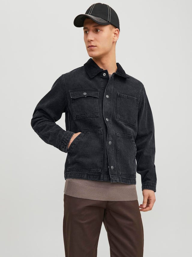 Leather look biker jacket | Dark Brown | Jack & Jones®