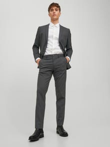 Jack & Jones JPRSOLARIS Slim Fit Tailored Trousers -Dark Grey Melange - 12232115