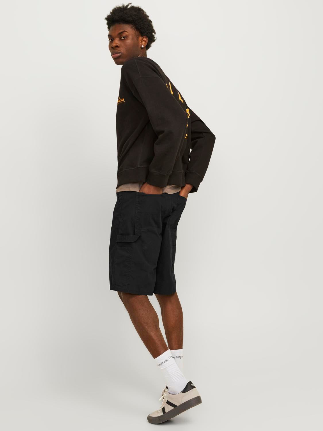 Jack & Jones Regular Fit Shorts med 5 fickor -Black - 12232118