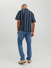 Jack & Jones RDD Relaxed Fit Hawaii skjorte -Navy Blazer - 12232206