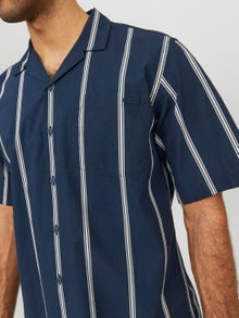 Jack & Jones RDD Relaxed Fit Hawaii skjorte -Navy Blazer - 12232206