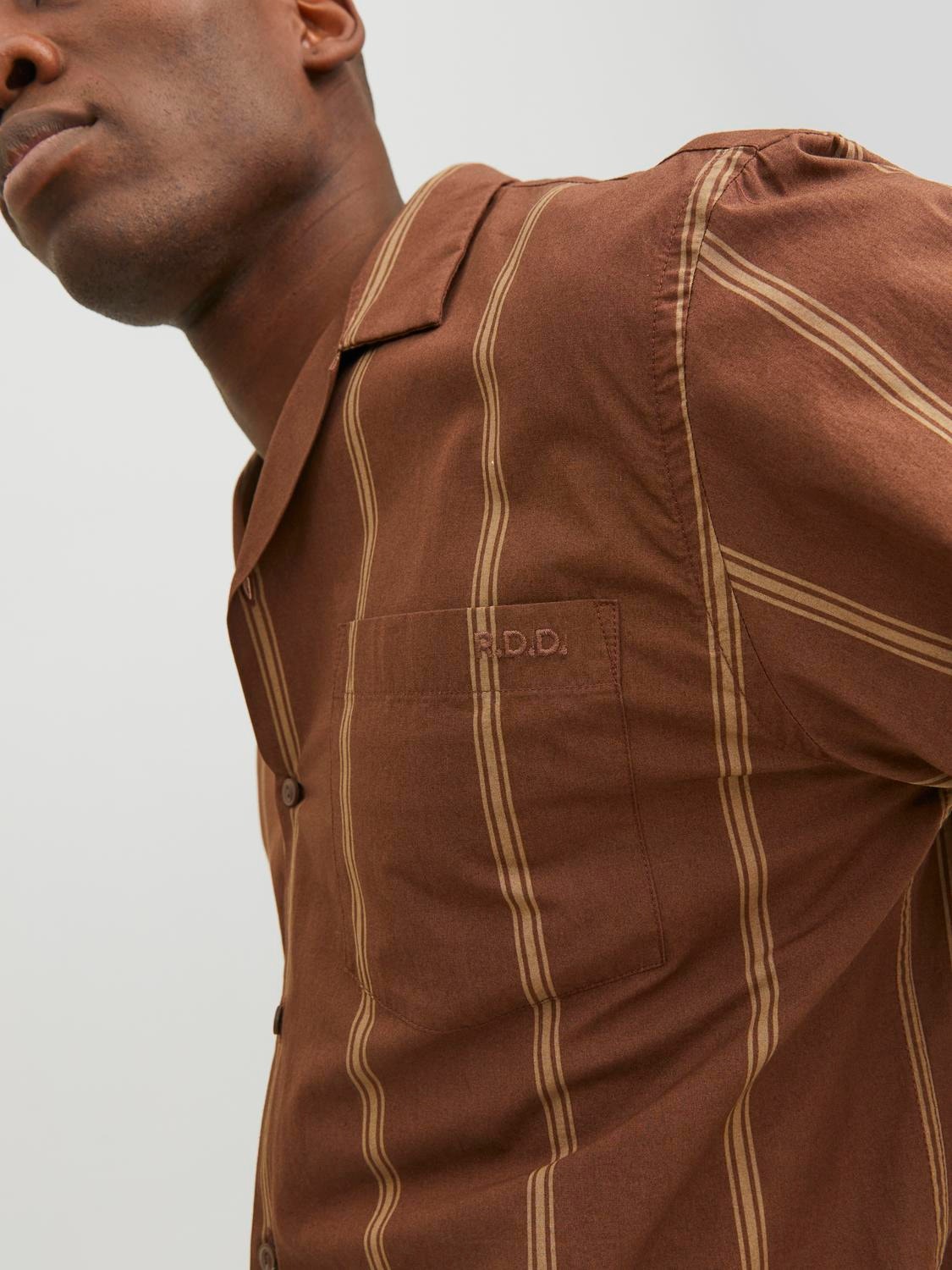 Jack & Jones RDD Relaxed Fit Resort shirt -Cocoa Brown - 12232206