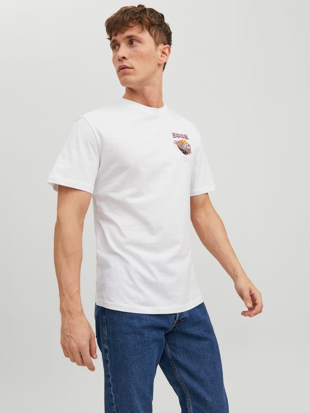 Jack & Jones T-shirt Estampar Decote Redondo - 12232251