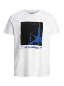 Jack & Jones Gedruckt Rundhals T-shirt -White - 12232328