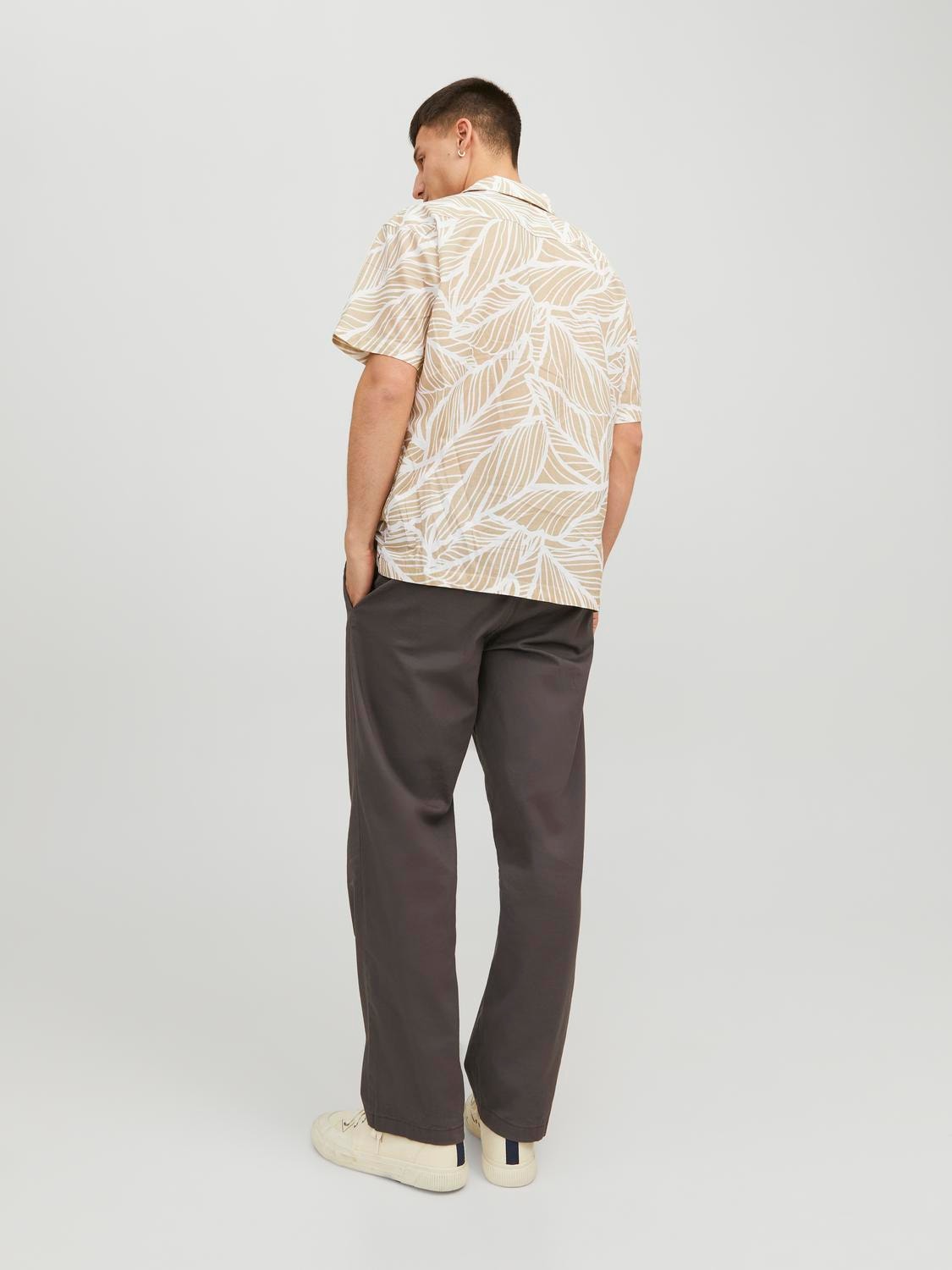 Jack & Jones Regular Fit Hawaii skjorte -White Pepper - 12232394