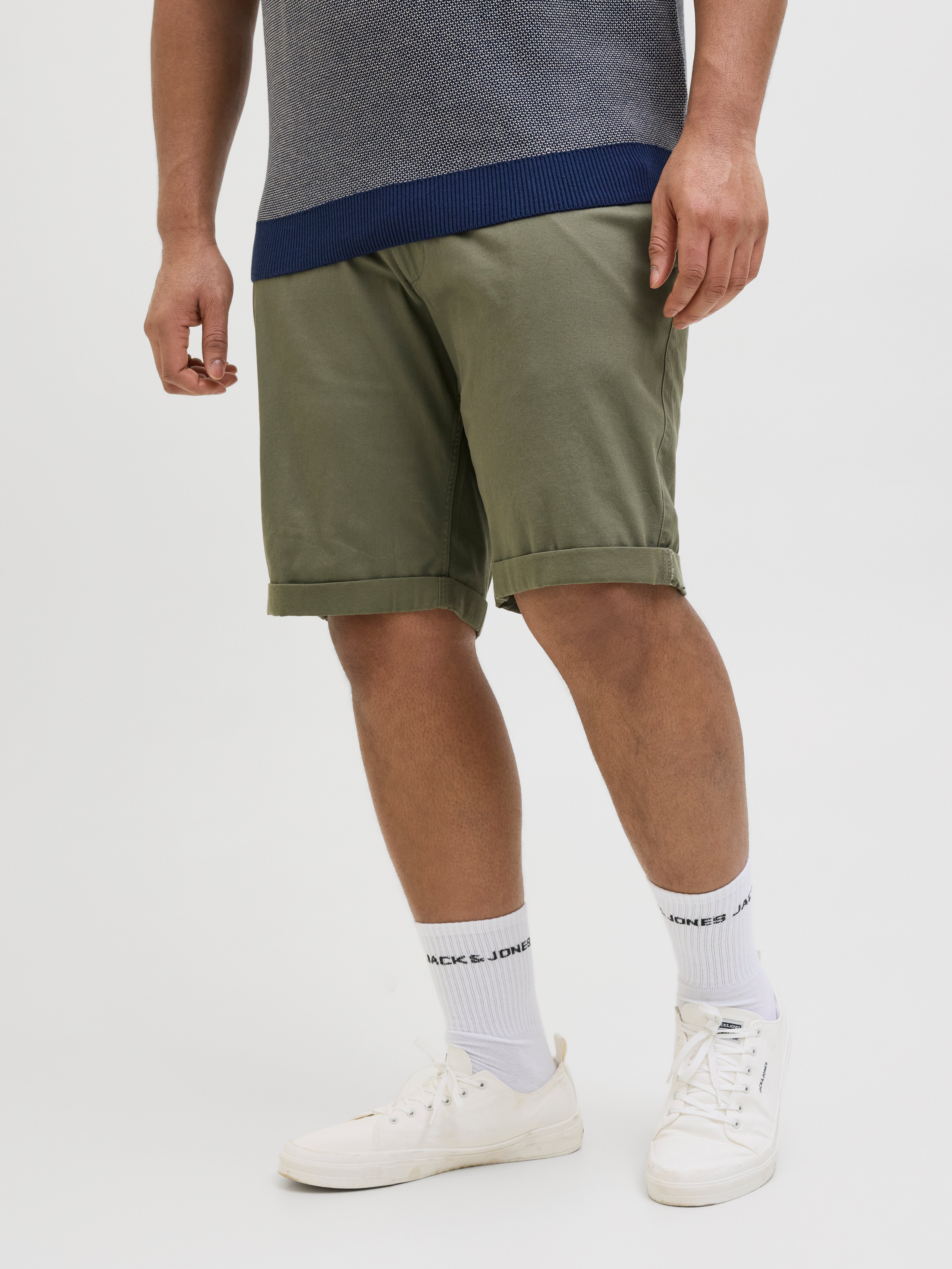 Plus Size Regular Fit Chino Shorts