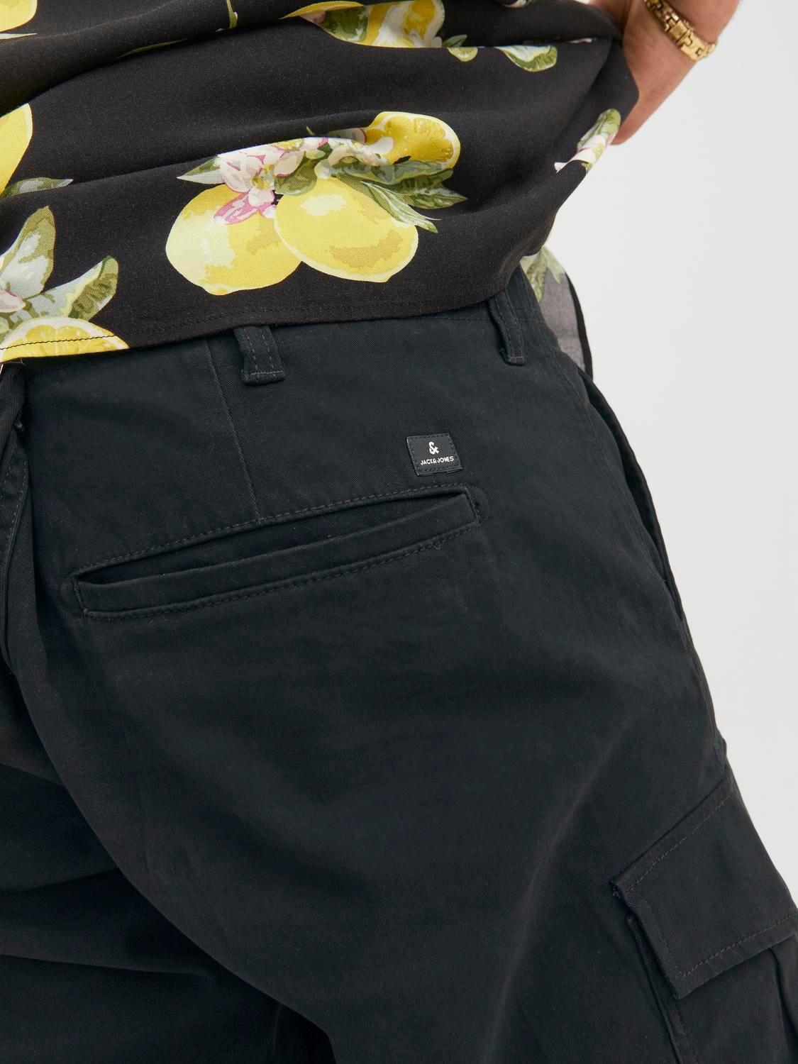 Jack & Jones Plus Size Regular Fit Cargo shorts -Black - 12232576