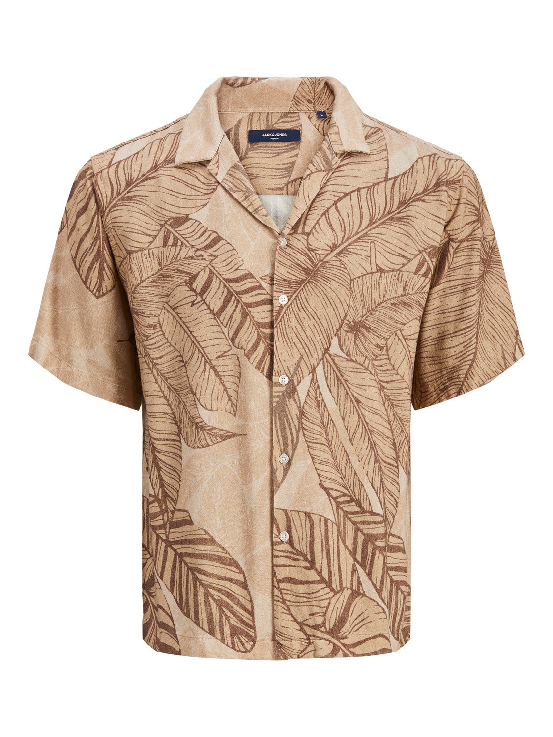 Jack & Jones Regular Fit Hawaii skjorte -Beige - 12232626