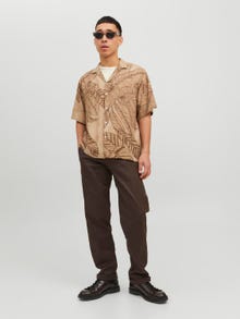 Jack & Jones Regular Fit Hawaii skjorte -Beige - 12232626