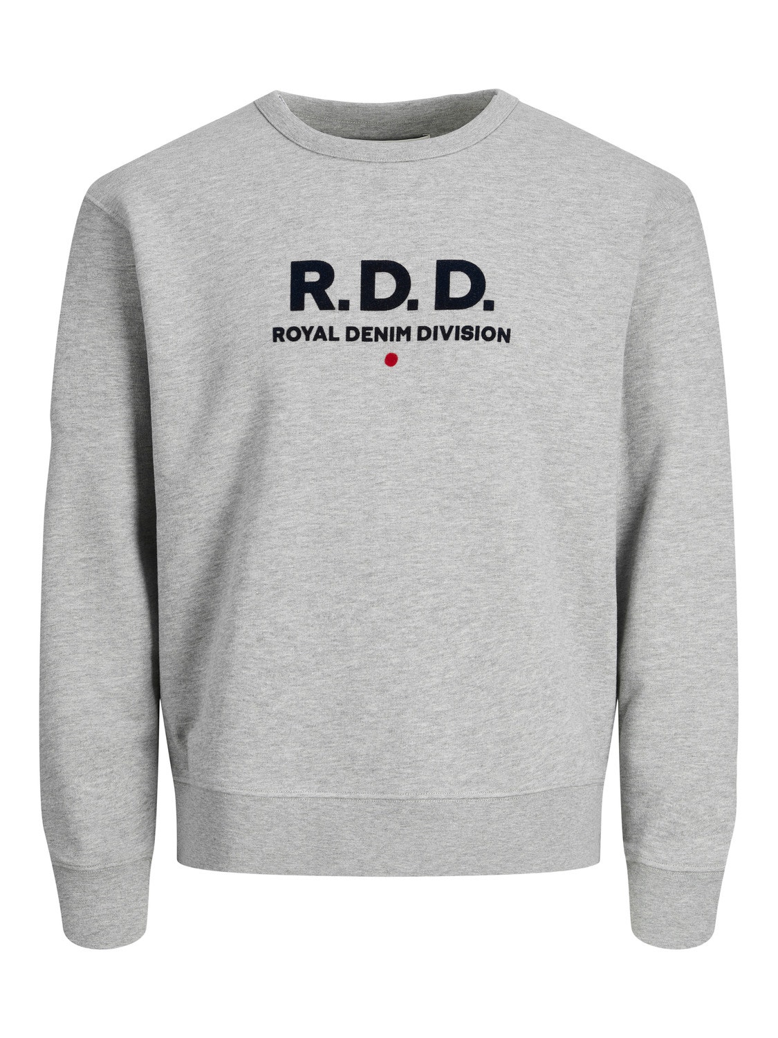 Jack & Jones RDD Logo Crew neck Sweatshirt -Light Grey Melange - 12232808