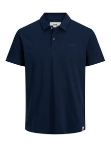 Jack & Jones RDD Logo Polo límec Tričko -Navy Blazer - 12232814