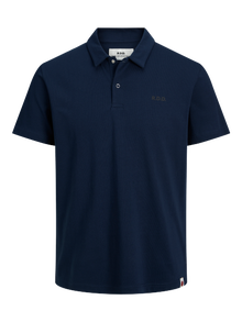R.D.D. ROYAL DENIM DIVISION Logo Shirt Collar Polo -Navy Blazer - 12232814
