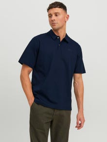 Jack & Jones RDD Logo Polo límec Tričko -Navy Blazer - 12232814