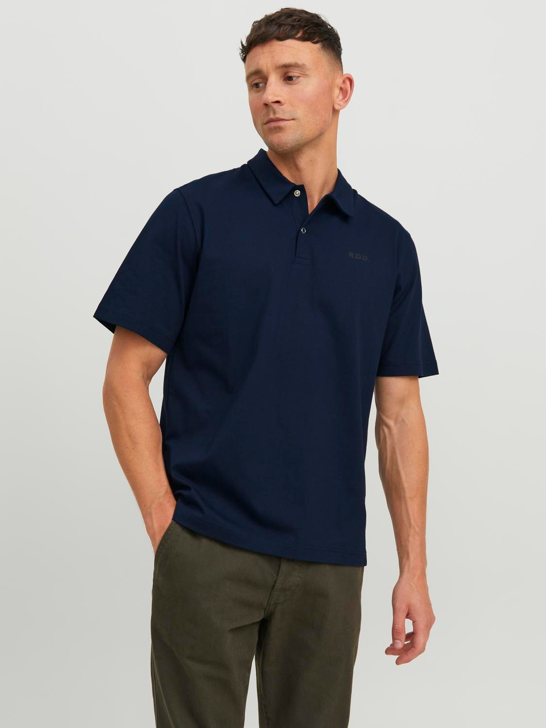 Jack & Jones RDD Logo Polo T-shirt -Navy Blazer - 12232814