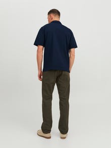R.D.D. ROYAL DENIM DIVISION Logo Shirt Collar Polo -Navy Blazer - 12232814