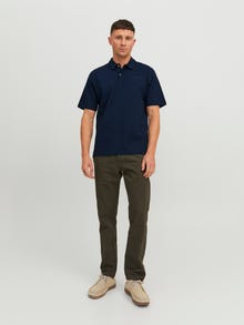 R.D.D. ROYAL DENIM DIVISION Logo Shirt Collar Polo -Navy Blazer - 12232814