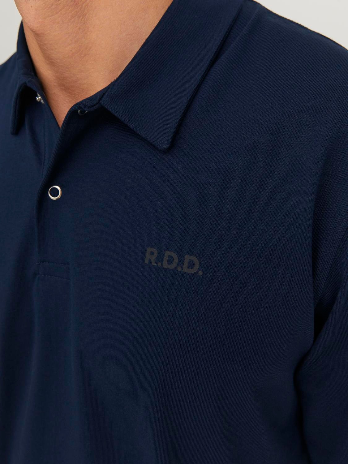 Jack & Jones RDD Logotipas Polo kaklas Marškinėliai -Navy Blazer - 12232814