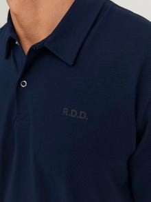 Jack & Jones RDD Z logo Polo T-shirt -Navy Blazer - 12232814