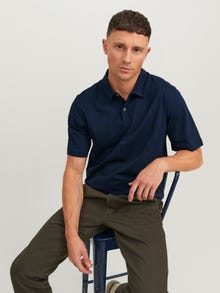 R.D.D. ROYAL DENIM DIVISION Logo Shirt Collar Polo -Navy Blazer - 12232814