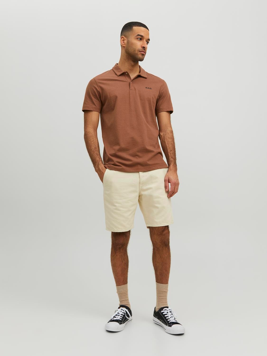 Jack & Jones RDD Logo Polo T-shirt -Cocoa Brown - 12232814