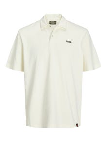 Jack & Jones RDD Logo Polo T-shirt -Egret - 12232814