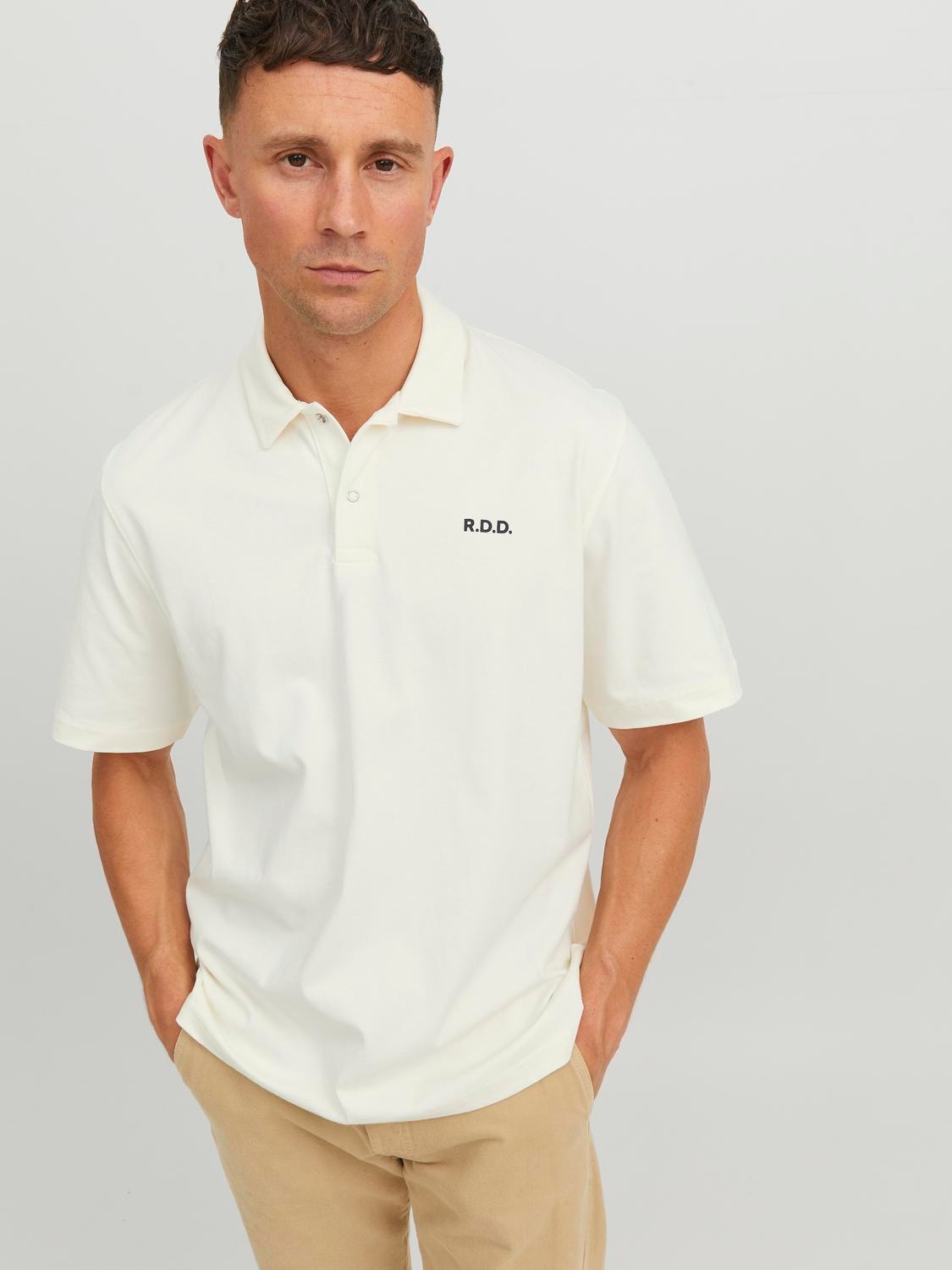 Jack & Jones RDD T-shirt Con logo Polo -Egret - 12232814