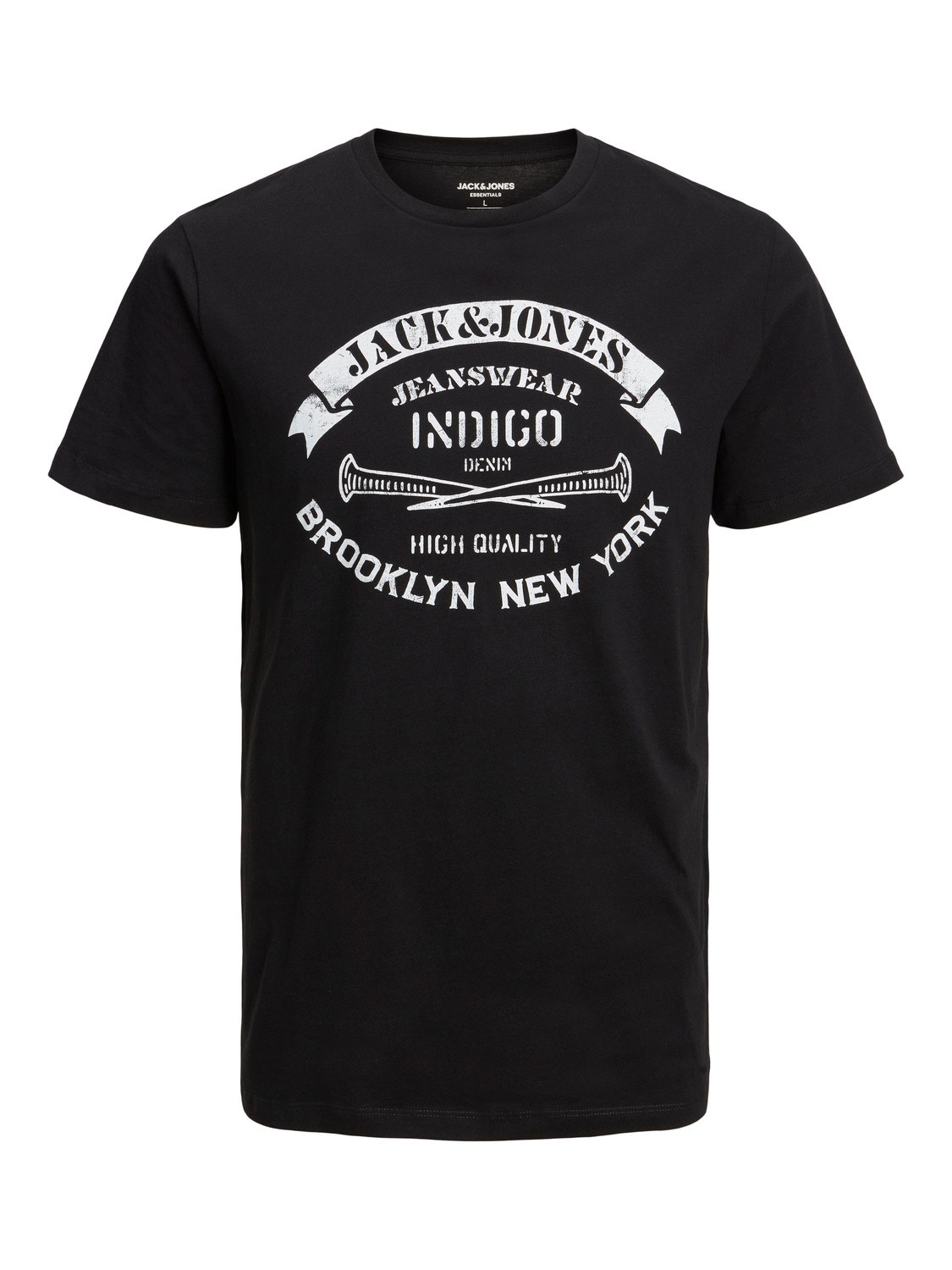 Jack & Jones Logo Rundhals T-shirt -Black - 12232972