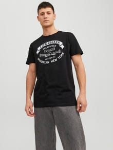 Jack & Jones Logo Ronde hals T-shirt -Black - 12232972